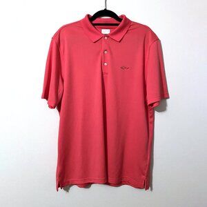 Greg Norman Play Dry Golf Polo Shirt | Coral | Embroidered Shark Logo | Size L